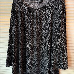 Liz Clairborne Black and White Polka Dot  and striped Blouse. 2 for $22